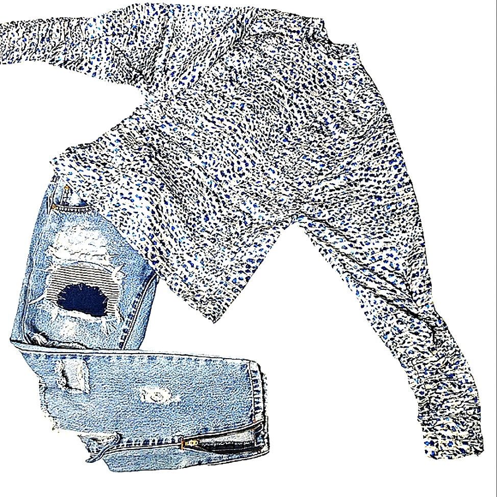 Hunter Bell Isabel Pleated Mockneck Rouched Zip Sleeves Jacquard Cheetah Animal — image 4 of 8